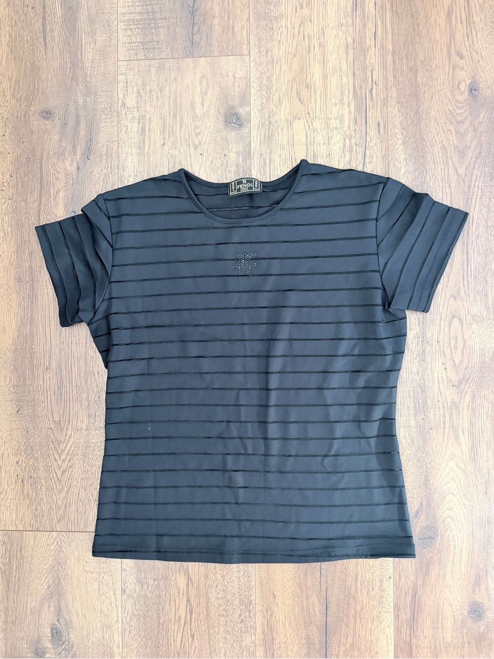 Y2K Fendi zucca embellished blouse